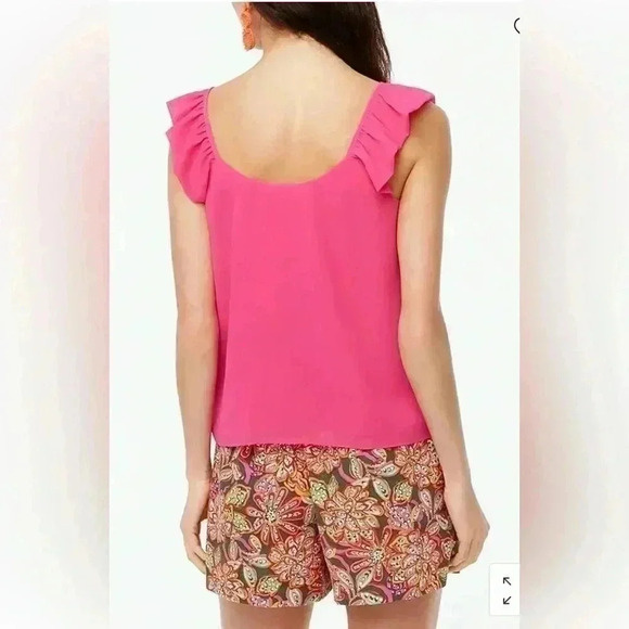 NWT J. Crew Factory Button Up Tank with Ruffle Sleeves size 6 - Picture 4 of 5